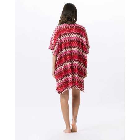 Mesh knit kaftan BAHIA 740 multicoloured pink