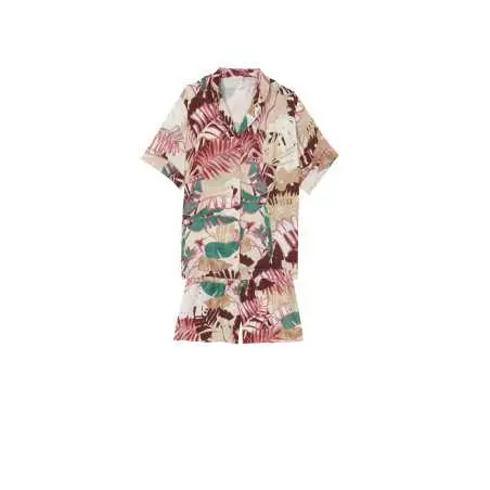 Pyjama shorts in 100% viscose warp and weft CAMÉLIA 700 multicolour | Lingerie le Chat