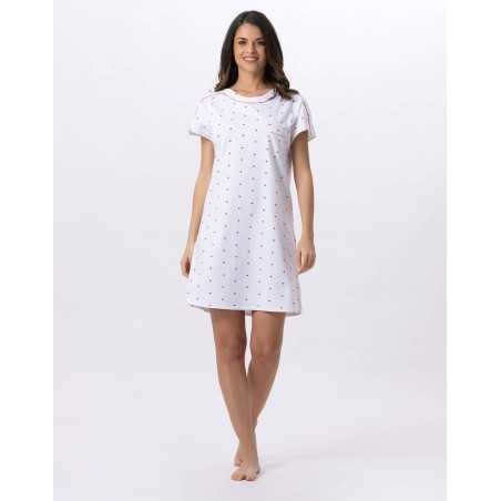 Cotton nightshirt AMORE 701 white | Lingerie le Chat