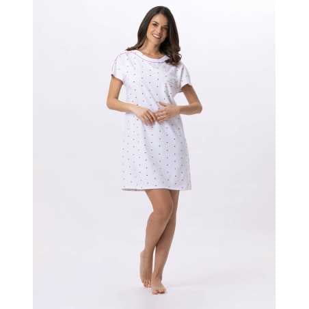 Cotton nightshirt AMORE 701 white | Lingerie le Chat