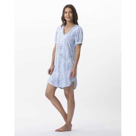 Printed nightdress VICTORIA 701 sky | Lingerie le Chat