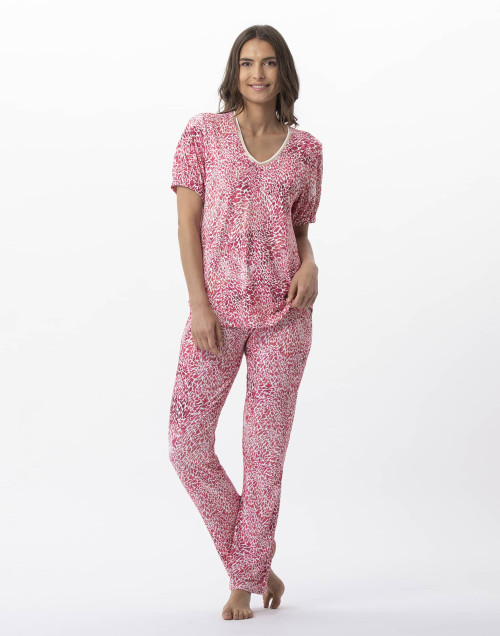 Printed 7/8° pyjamas in viscose elastane VICTORIA 702 strawberry | Lingerie le Chat