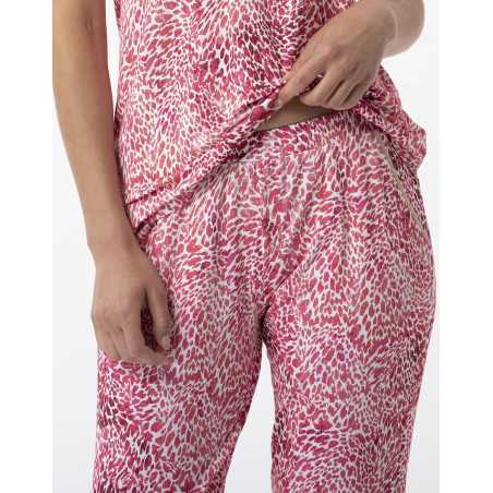 Printed 7/8° pyjamas in viscose elastane VICTORIA 702 strawberry | Lingerie le Chat