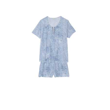 Printed short pyjamas VICTORIA 700 sky | Lingerie le Chat