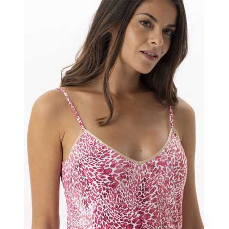 Printed nightie in viscose elastane VICTORIA 703 strawberry | Lingerie le Chat