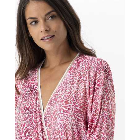 Printed kimono  in viscose elastane VICTORIA 760 strawberry | Lingerie le Chat