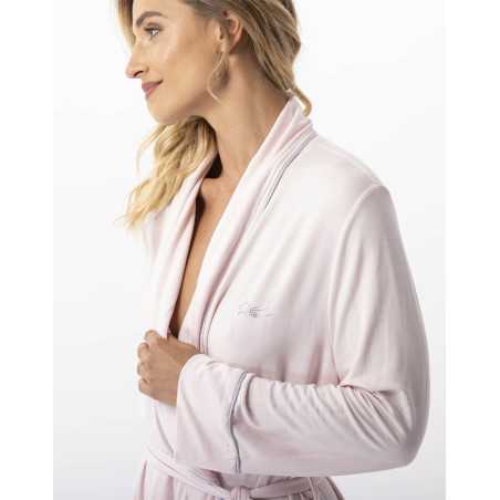 Fleece dressing gown YOGA 760 pink | Lingerie le Chat