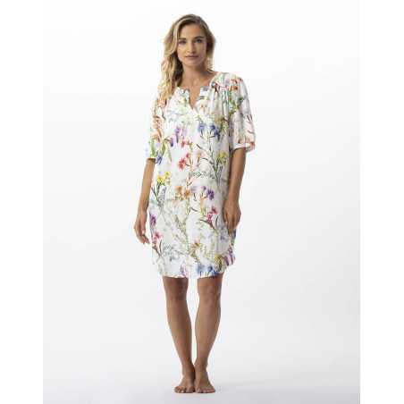 Flower printed nightdress 100% viscose RIVIERA 701 multicolour | Lingerie le Chat