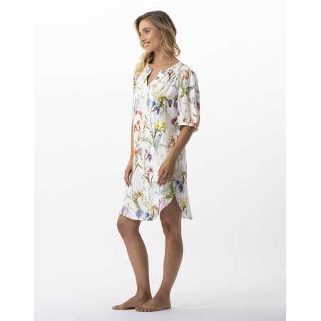 Flower printed nightdress 100% viscose RIVIERA 701 multicolour | Lingerie le Chat