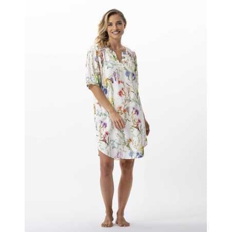 Chemise de nuit imprimée fleurs en 100% viscose RIVIERA 701 multico  | Lingerie le Chat