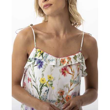 Flower printed nightie 100% viscose RIVIERA 701 multicolour | Lingerie le Chat