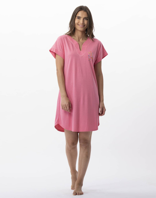 Nightdress in cotton modal RIVIERA 711 strawberry | Lingerie le Chat