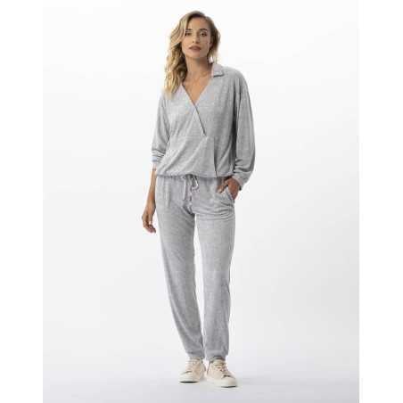 Terry-cloth jogging suit RIVIERA 712 mottled grey | Lingerie le Chat