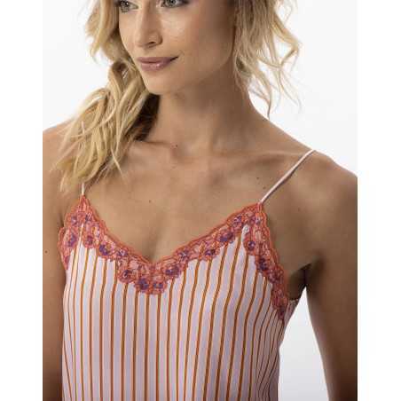 Striped camisole top in 100% viscose BIRKIN 730 dragee | Lingerie le Chat