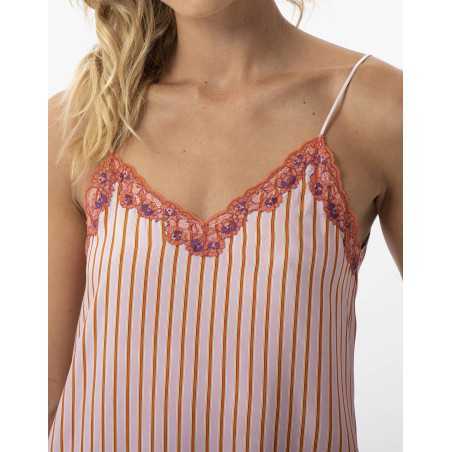 Striped camisole top in 100% viscose BIRKIN 730 dragee | Lingerie le Chat