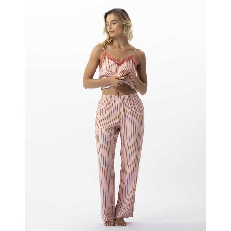 Striped pyjamas trousers in 100% viscose BIRKIN 780 dragee