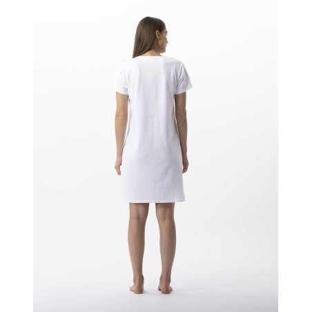 Cotton elastane nightshirt MAJORQUE 701 golden white | Lingerie le Chat