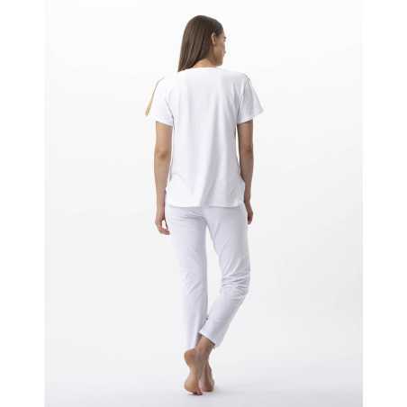 Cotton elastane pyjamas MAJORQUE 702 golden white | Lingerie le Chat