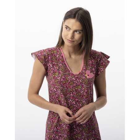 Chemise de nuit imprimée fleurs TWIGGY 701 multico  | Lingerie le Chat