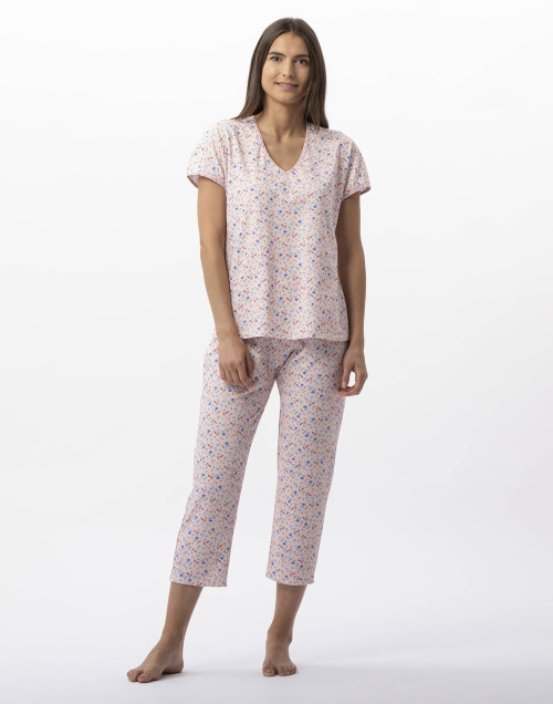 Pyjama pantacourt en coton ANGIE 702 multico  | Lingerie le Chat