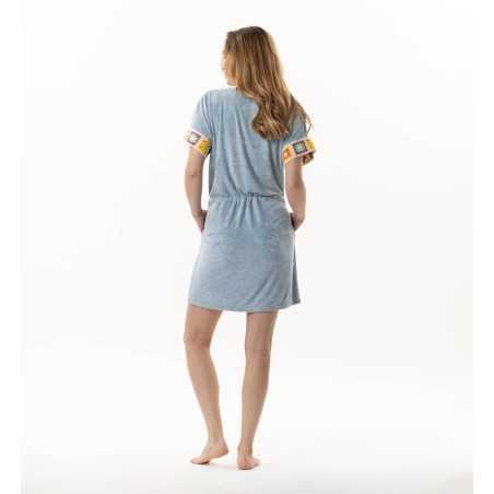 Terry-cloth dress SERENITY 740 sky | Lingerie le Chat