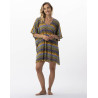 Mesh knit kaftan BAHIA 740 multicoloured blue