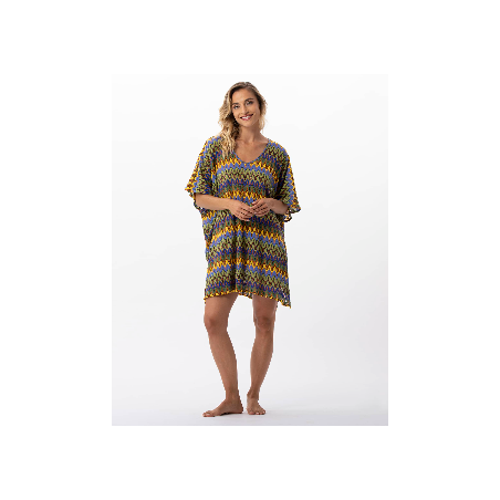 Mesh knit kaftan BAHIA 740 multicoloured blue  | Lingerie le Chat