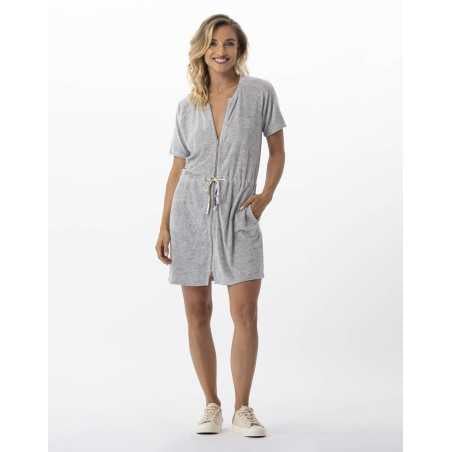 Robe en bouclette éponge RIVIERA 743 gris chiné   | Lingerie le Chat