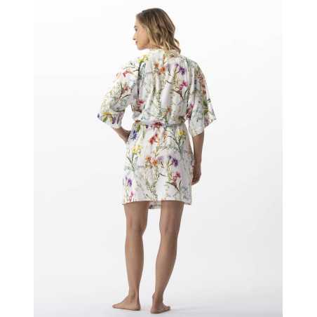 Flower printed kimono in 100% viscose RIVIERA 760 multicolour | Lingerie le Chat