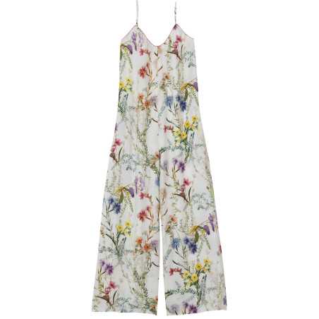 Flower printed jumpsuit in 100% viscose RIVIERA 720 multicolour | Lingerie le Chat