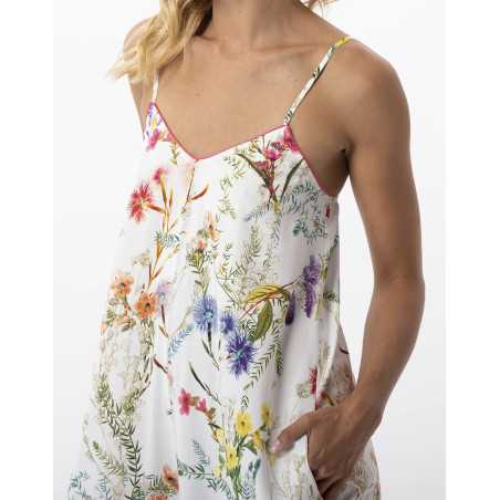 Flower printed jumpsuit in 100% viscose RIVIERA 720 multicolour | Lingerie le Chat