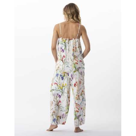 Combi pantalon imprimé fleurs en 100% viscose RIVIERA 720 multico  | Lingerie le Chat