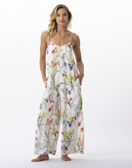 Flower printed jumpsuit in 100% viscose RIVIERA 720 multicolour | Lingerie le Chat