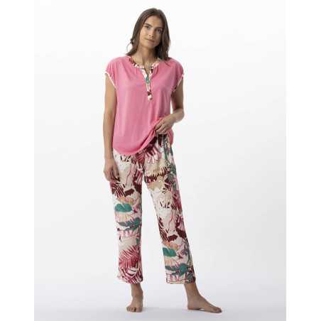 Flower printed pyjamas in 100% viscose CAMÉLIA 702 multicolour | Lingerie le Chat