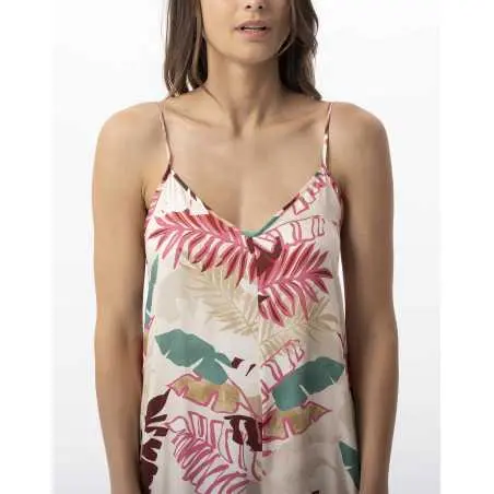Flower printed jumpsuit in 100% viscose CAMÉLIA 720 multicolour | Lingerie le Chat