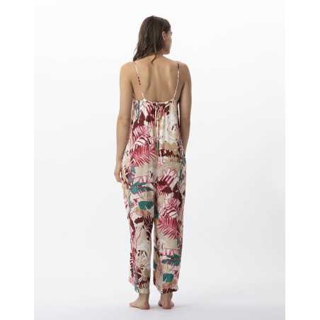 Combi pantalon imprimé fleurs en 100% viscose CAMÉLIA 720 multico  | Lingerie le Chat