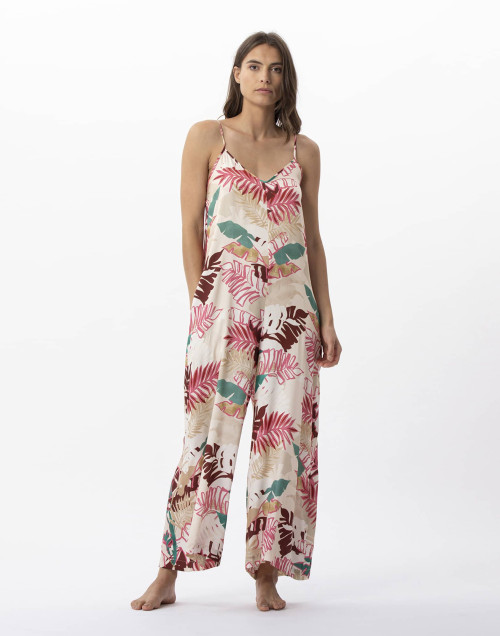 Flower printed jumpsuit in 100% viscose CAMÉLIA 720 multicolour | Lingerie le Chat