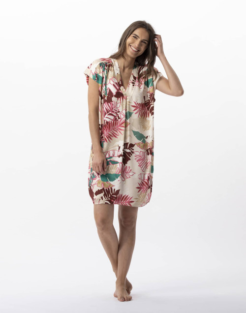 Flower printed kaftan in 100% viscose CAMÉLIA 740 multicolour | Lingerie le Chat