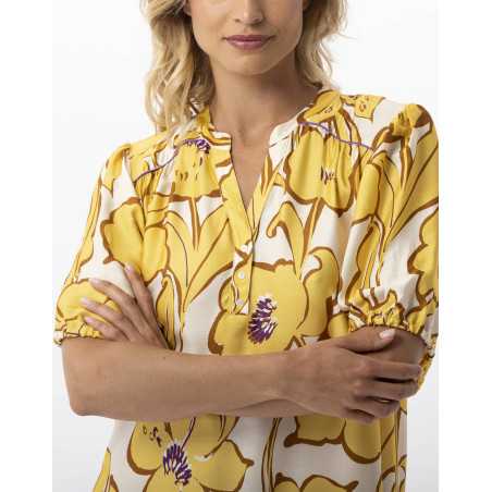 Flower printed nightshirt 100% viscose NEROLI 701 multicolour | Lingerie le Chat