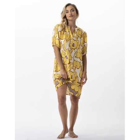 Flower printed nightshirt 100% viscose NEROLI 701 multicolour | Lingerie le Chat