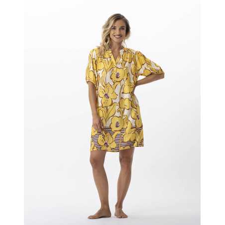 Chemise de nuit imprimée fleurs en 100% viscose NÉROLI 701 multico  | Lingerie le Chat