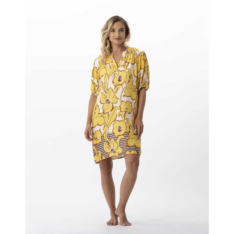 Chemise de nuit imprimée fleurs en 100% viscose NÉROLI 701 multico  | Lingerie le Chat