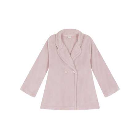 Veste en peluche flanelle ESSENTIEL H77A bois de rose  | Lingerie le Chat