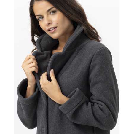 Fleece robe ESSENTIEL H52B in anthracite | Lingerie le Chat