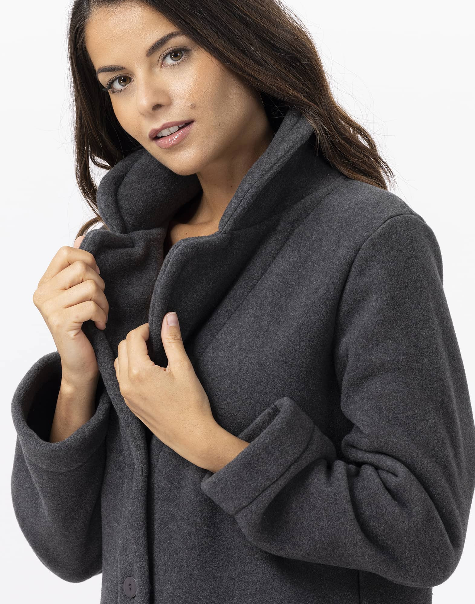 Fleece robe ESSENTIEL H52B in anthracite