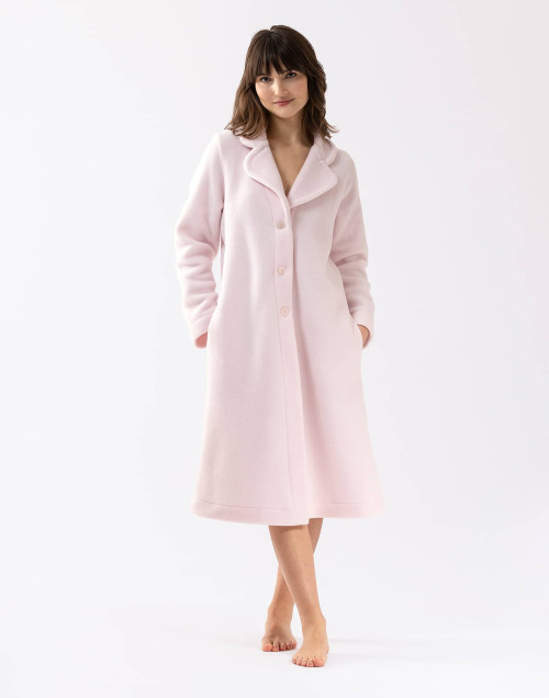 Fleece robe ESSENTIEL H52B  in rosewood | Lingerie le Chat