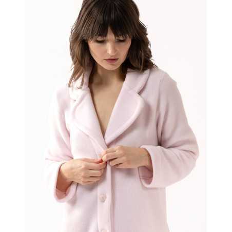 Robe de chambre en polaire ESSENTIEL H52B bois de rose  | Lingerie le Chat