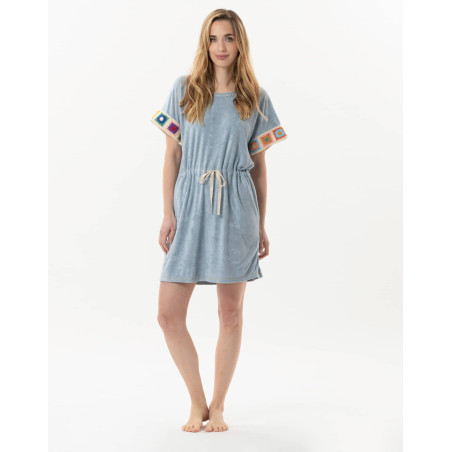 Terry-cloth dress SERENITY 740 sky | Lingerie le Chat