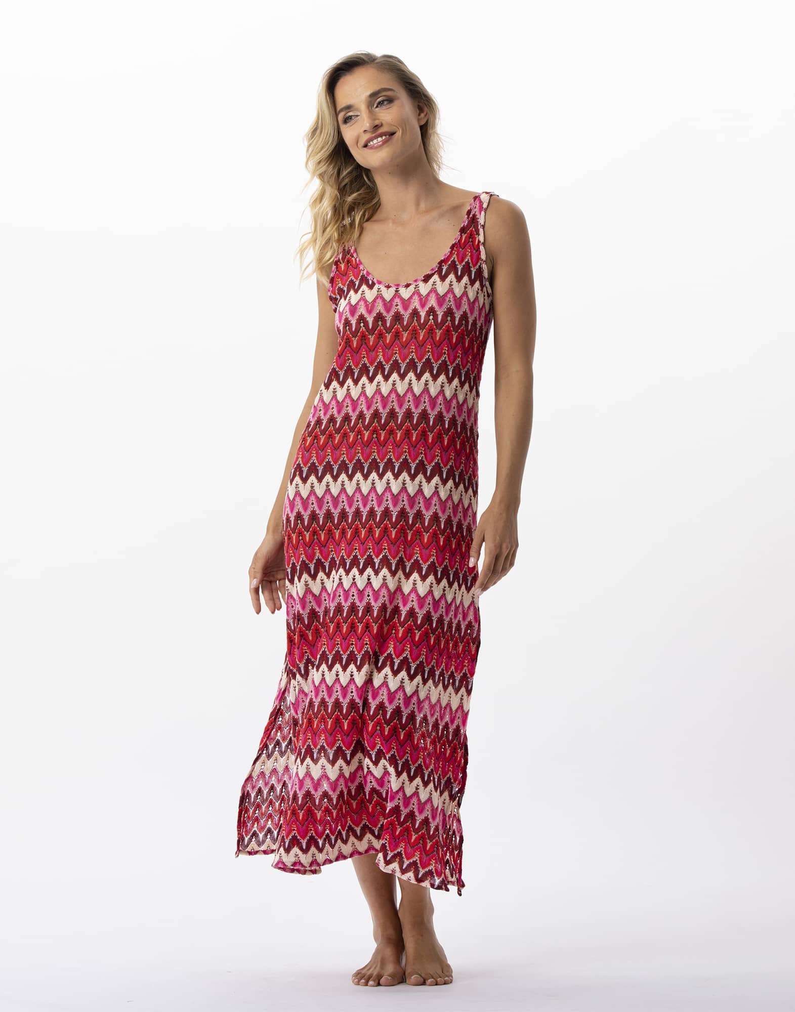 Long mesh knit dress BAHIA...