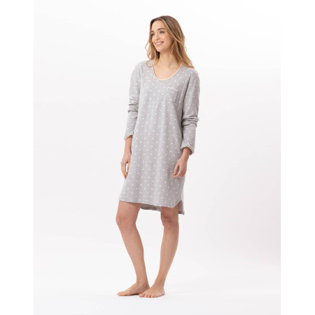 Cotton nightdress CHAMADE 801 Grey | Lingerie le Chat